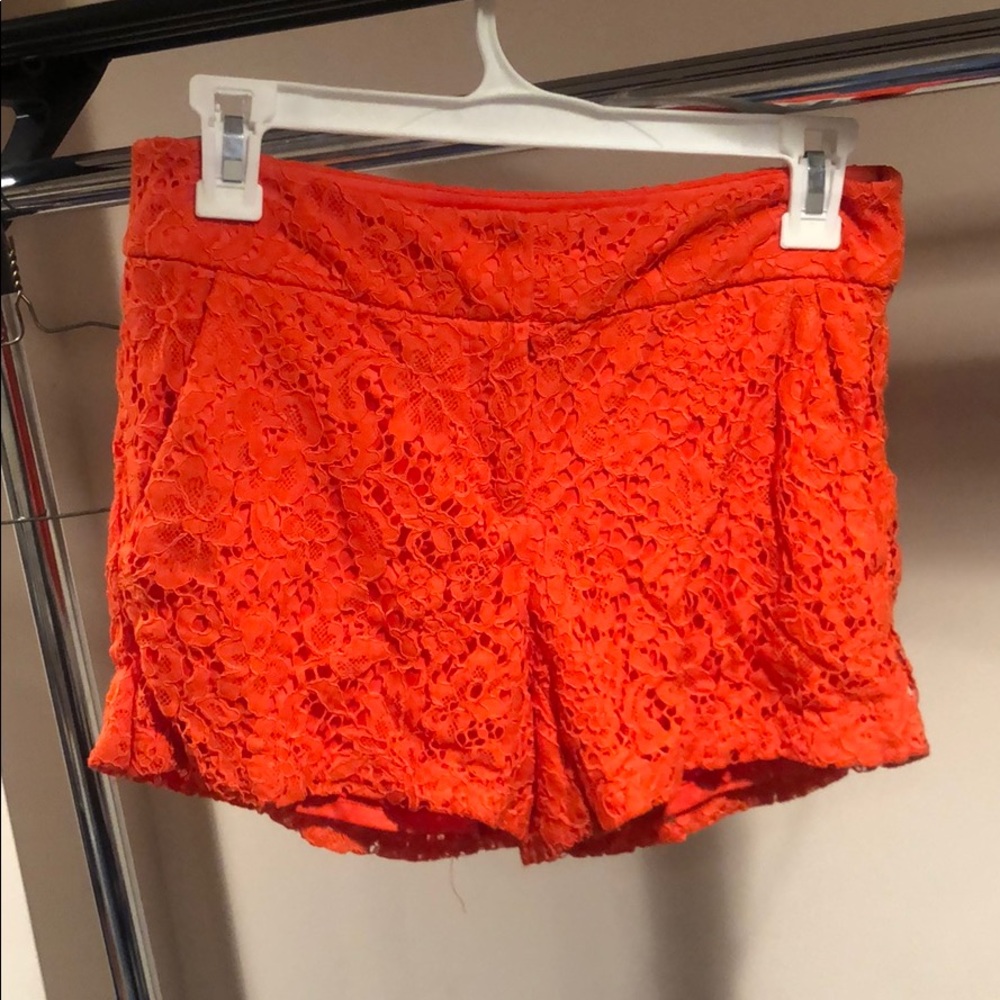 Orange Lace NY&C Shorts